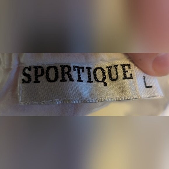 White Ruffle Tank Top - Womens Large - Picture 3 of 3